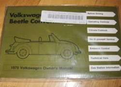 1979 Volkswagen Beetle Convertible Owner's Manual