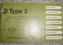1979 Volkswagen Bus/Transporter Owner's Manual