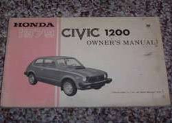 1979 Honda Civic 1200 Owner's Manual