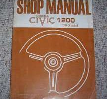 1979 Honda Civic 1200 Shop Service Manual