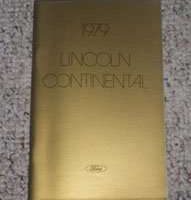 1979 Lincoln Continental Owner's Manual