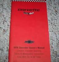 1979 Chevrolet Corvette Owner's Manual