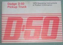 1979 Dodge D-50 Owner's Manual