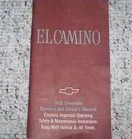 1979 Chevrolet El Camino Owner's Manual