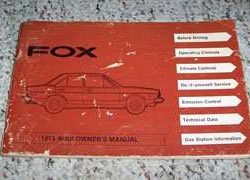1979 Audi Fox Owner's Manual