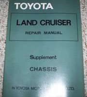 1979 Toyota Land Cruiser Chassis Service Repair Manual Supplement