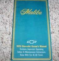 1979 Chevrolet Malibu Owner's Manual