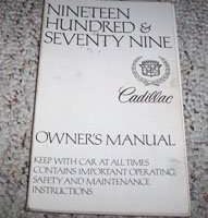 1979 Cadillac Deville Owner's Manual