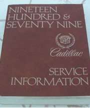 1979 Cadillac Deville Shop Service Repair Manual