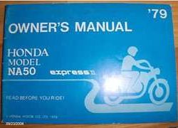 1979 Honda NA50 Express II Motorcycle Owner's Manual