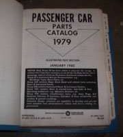 1979 Chrysler Lebaron Mopar Parts Catalog Binder