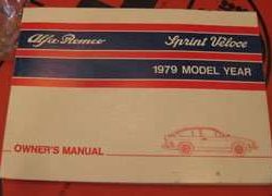 1979 Alfa Romeo Sprint Veloce Owner's Manual