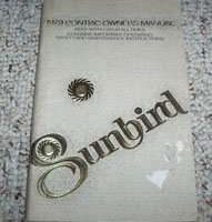 1979 Pontiac Sunbird Owner's Manual