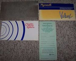 1979 Plymouth Volare Owner's Manual Set