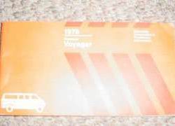 1979 Plymouth Voyager Owner's Manual
