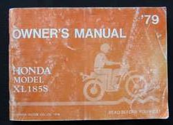 1979 Honda XL185S Motorcycle Owner's Manual