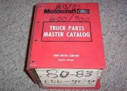 1981 Ford Medium Duty Truck 600-900 Series Master Parts Catalog Text