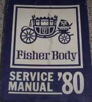 1980 Cadillac Eldorado Fisher Body Service Manual