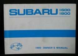 1980 Subaru 1600 & 1800 Owner's Manual