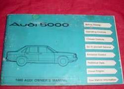 1980 Audi 5000 Owner's Manual