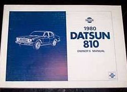 1980 Datsun 810 Owner's Manual