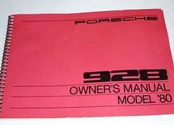 1980 Porsche 928 Owner's Manual