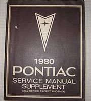 1980 Pontiac Bonneville Service Manual Supplement
