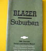 1980 Chevrolet Blazer & Suburban Owner's Manual