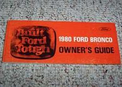 1980 Ford Bronco Owner's Manual