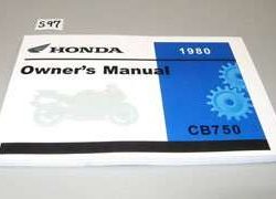 1980 Honda CB750C 750 Custom Motorcycle Owner's Manual