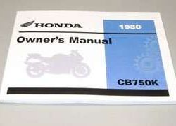 1980 Honda CB750K 750 Four K Motorcycle Owner's Manual