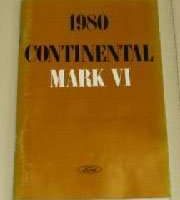 1980 Lincoln Continental Mark VI Owner's Manual