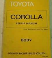 1980 Toyota Corolla Body Service Repair Manual