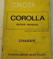 1980 Toyota Corolla Chassis Service Repair Manual