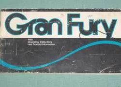 1980 Plymouth Gran Fury Owner's Manual