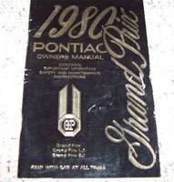 1980 Pontiac Grand Prix Owner's Manual
