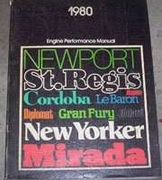 1980 Dodge St. Regis Engine Performance Manual