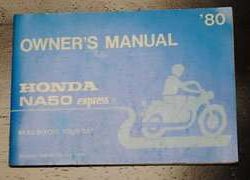 1980 Honda NA50 Express II Motorcycle Owner's Manual