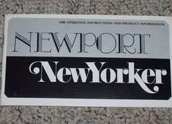 1980 Chrysler New Yorker, Newport Owner's Manual