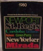 1980 Dodge St. Regis Service Manual