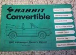 1980 Volkswagen Rabbit Convertible Owner's Manual