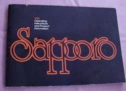 1980 Plymouth Sapporo Owner's Manual