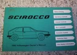 1980 Volkswagen Scirocco Owner's Manual