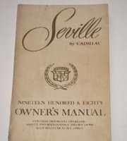 1980 Cadillac Seville Owner's Manual