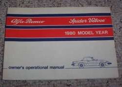 1980 Alfa Romeo Spider Veloce Owner's Manual