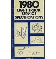 1980 Ford F-100 Truck Specificiations Manual