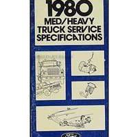 1980 Ford B-Series School Bus Specificiations Manual