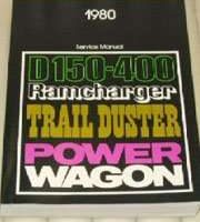1980 Dodge Truck Models 150-400, Ramcharger & Power Wagon Service Manual