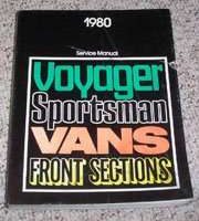 1980 Dodge Sportsman Vans & Front Sections Service Manual