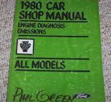 1980 Ford Fiesta Engine & Emission Diagnosis Service Manual